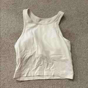 lululemon athletica White Ribbed Tank Top
